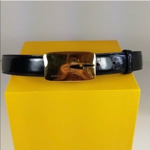 Vintage Gucci Tom Ford Gold Buckle Belt